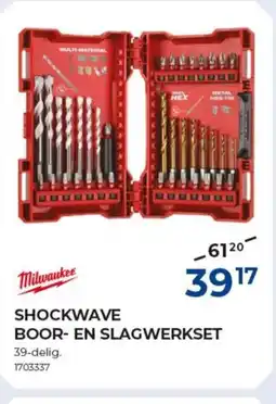 Meno Milwaukee shockwave boor- en slagwerkset aanbieding