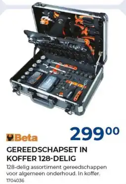 Meno Beta gereedschapset in koffer 128-delig aanbieding