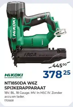 Meno Hikoki spijkerapparaat NT1850DA W6Z aanbieding