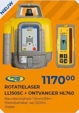 Meno Spectra rotatielaser LL1505C + ontvanger HL760 aanbieding