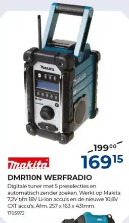 Meno Makita dmriion werfradio aanbieding