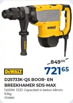 Meno Dewalt d25733k-qs boor- en breekhamer sds-max aanbieding