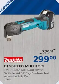 Meno Makita dtm51t1jx2 multitool aanbieding