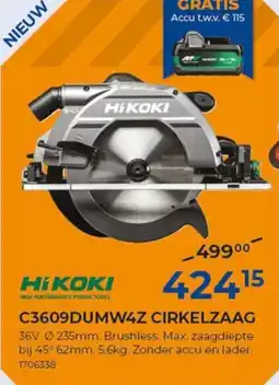 Meno Hikoki c3609dumw4z cirkelzaag aanbieding