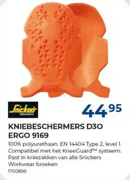 Meno Snickers kniebeschermers d30 ergo 9169 aanbieding