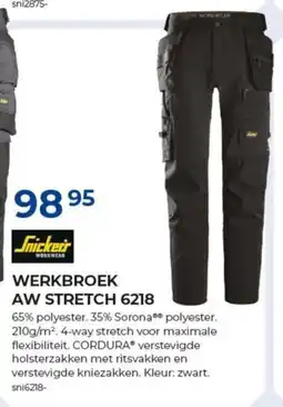 Meno Snickers werkbroek aw stretch 6218 aanbieding