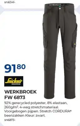 Meno Snickers werkbroek fw 6873 aanbieding