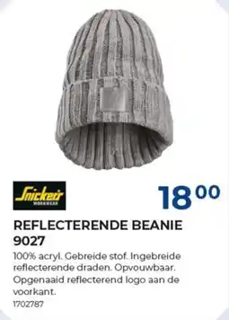Meno Snickers reflecterende beanie 9027 aanbieding