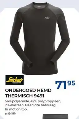 Meno Snickers ondergoed hemd thermisch 9491 aanbieding