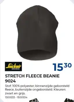 Meno Snickers stretch fleece beanie 9024 aanbieding