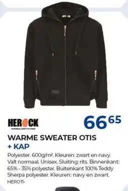 Meno Herock warme sweater otis + kap aanbieding