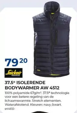 Meno Snickers 37.5 isolerende bodywarmer aw 4512 aanbieding
