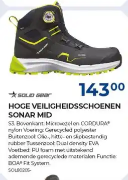 Meno Solid gear hoge veiligheidsschoenen sonar mid aanbieding