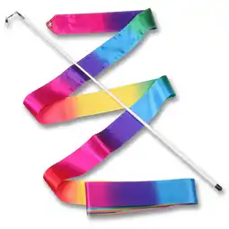 Decathlon Lint Voor Ritmische Gymnastiek Met Stok 56 cm 4,0 m Regenboog aanbieding