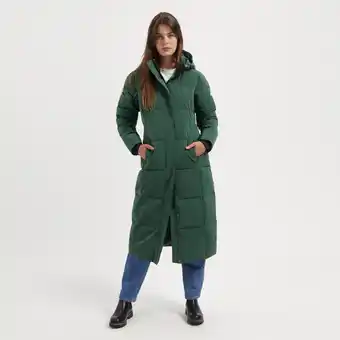 Decathlon Freya Dames - Puffer winterjas - Getailleerd - Donkergroen aanbieding