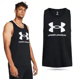Decathlon Under Armour Sportstyle Logo Tank Zwart Heren aanbieding