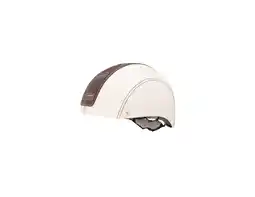 Decathlon Fietshelm Halo Crème en Chocolade met achterlicht aanbieding