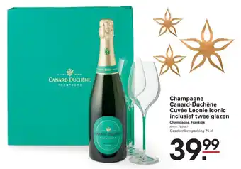 Champagne canard-duchêne cuvée léonie iconic inclusief twee glazen