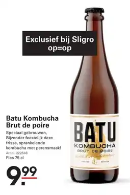 Sligro Batu kombucha brut de poire aanbieding