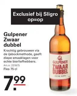 Sligro Gulpener zwaar dubbel aanbieding