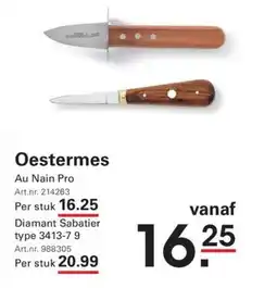 Sligro Oestermes aanbieding