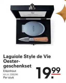 Sligro Laguiole style de vie oester geschenkset aanbieding