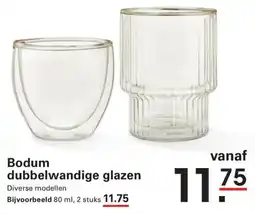 Sligro Bodum Dubbelwandige Glazen aanbieding