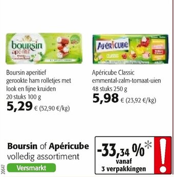 Colruyt Boursin of Apericube aanbieding