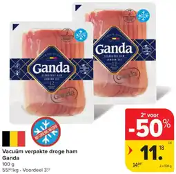 Carrefour Market Vacuüm Verpakte Droge Ham Ganda aanbieding