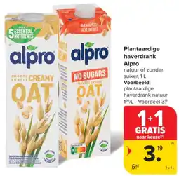 Carrefour Market Plantaardige Haverdrank Alpro aanbieding