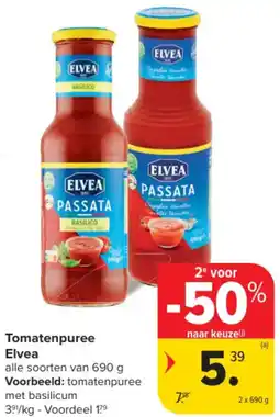 Carrefour Market Tomatenpuree Elvea aanbieding