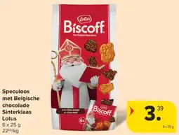Carrefour Market Speculoos met Belgische chocolade Sinterklaas Lotus aanbieding