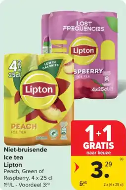 Carrefour Market Niet-bruisende Ice tea Lipton aanbieding