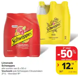 Carrefour Market Limonade Schweppes aanbieding