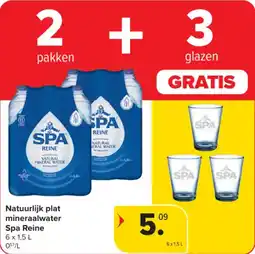 Carrefour Market Natuurlijk Plat Mineraalwater Spa Reine aanbieding