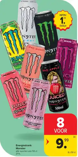 Carrefour Market Energiedrank Monster aanbieding