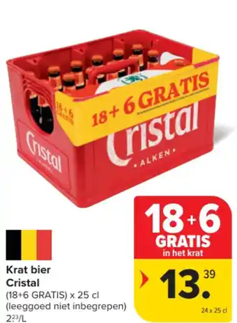 Carrefour Market Krat bier Cristal aanbieding