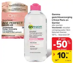 Carrefour Market Gamma Gezichtsverzorging L'Oréal Paris en Garnier aanbieding