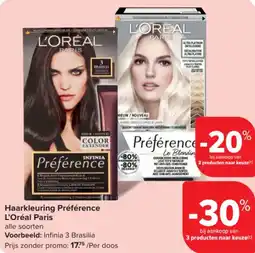 Carrefour Market Haarkleuring Préférence L'Oréal Paris aanbieding