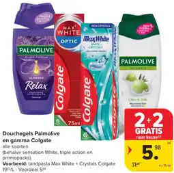Carrefour Market Douchegels Palmolive en gamma Colgate aanbieding