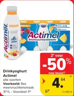 Carrefour Market Drinkyoghurt Actimel aanbieding