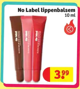 Kruidvat No Label lippenbalsem aanbieding