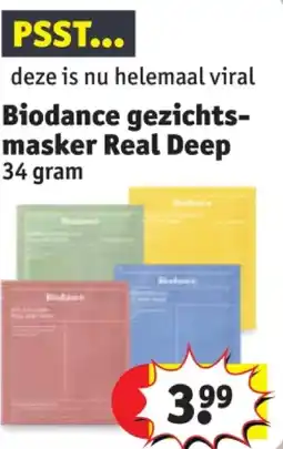 Kruidvat Biodance gezichtsmasker Real Deep aanbieding