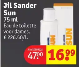 Kruidvat Jil Sander Sun 75 ml aanbieding