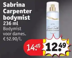 Kruidvat Sabrina Carpenter bodymist aanbieding