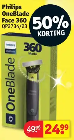 Kruidvat Philips OneBlade Face 360 aanbieding