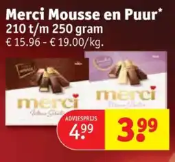 Kruidvat Merci Mousse en Puur aanbieding