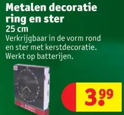 Kruidvat Metalen decoratie ring en ster aanbieding