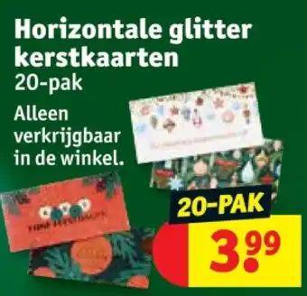 Kruidvat Horizontale glitter kerstkaarten aanbieding