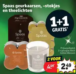 Kruidvat Spaas geurkaarsen, -stokjes en theelichten aanbieding